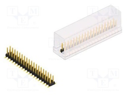 Connector: pin strips; pin header; male; PIN: 38; 2mm; SMT; 2x19