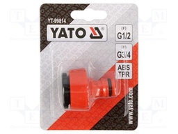 Tap connector; ABS; Size: 1/2",3/4"