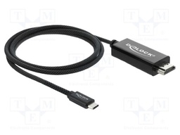 Cable; HDMI plug,USB C plug; textile; High Speed + Ethernet