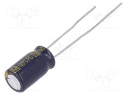 Capacitor: electrolytic; low impedance; THT; 100uF; 25VDC; ±20%
