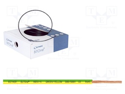 Wire; BiTOne; stranded; Cu; 0.5mm2; yellow-green; PVC; 300/500V