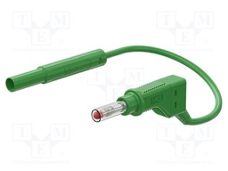 Test lead; 19A; banana plug 4mm,angular banana plug 4mm; Len: 2m