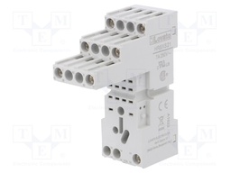 Socket; PIN: 8; 10A; 250VAC; Mounting: DIN; Series: HR60
