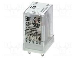 Relay: industrial; Mounting: socket