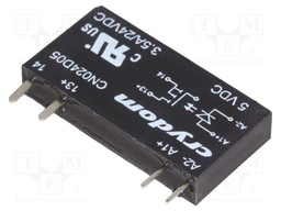 Relay: solid state; Ucntrl: 3÷12VDC; 3.5A; 0÷24VDC; THT; SIP