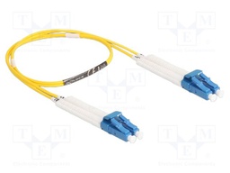 Fiber patch cord; OS2; LC/UPC,both sides; 0.5m; 9/125um; LSZH