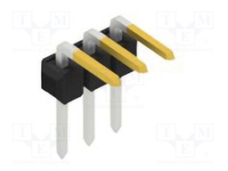 Connector: pin strips; pin header; male; PIN: 3; 2.54mm; THT; 1x3