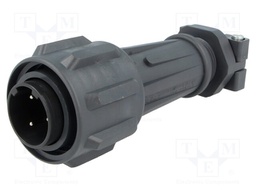 Connector: circular; plug; male; PIN: 3; EXPlora; Contacts: brass