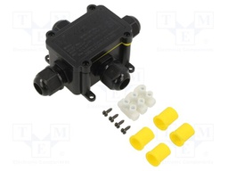 Connector: AC supply; screw terminal; IP68; Body: black