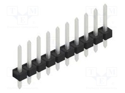 Connector: pin strips; pin header; male; PIN: 10; 2.54mm; THT; 1x10