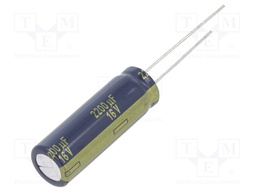 Capacitor: electrolytic; low impedance; THT; 2200uF; 16VDC; ±20%