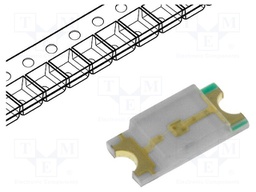 LED; SMD; 1206; green; 600÷800mcd; 3.2x1.6x0.68mm; 120°; 3÷3.2V