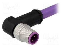 Plug; M12; PIN: 4; male; B code-Profibus; 7.5m; Insulation: PVC