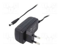 Power supply: switched-mode; voltage source; 9VDC; 1A; 9W; plug