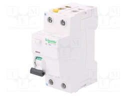 RCD breaker; Inom: 100A; Ires: 100mA; Poles: 2; 400V; Mounting: DIN