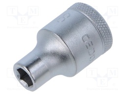 Wrench tip; 6-angles,socket spanner; 8mm; 1/2"; tool steel
