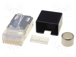 Plug; RJ50; PIN: 10; shielded; Layout: 10p10c; IDC,crimped