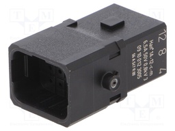 Connector: rectangular; male; Han 1A; PIN: 12; size 1A; crimped