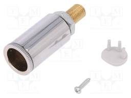 End holder; chromium plated; 30mm; chrome plated brass
