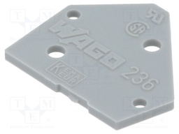 End piece; grey; Series: 236
