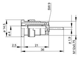 Connector: 4mm banana; socket; 24A; 1kV; white; gold-plated; 36mm