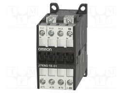 Contactor: 3-pole; NO x3; 24VDC; 18A; for DIN rail mounting; J7KN