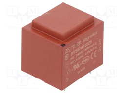 Transformer: encapsulated; 230VAC; 15V; Mounting: PCB