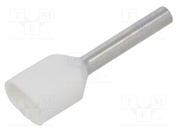 Tip: bootlace ferrule; insulated,double; copper; 0.5mm2; 10mm