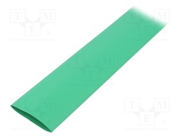 Heat shrink sleeve; glueless; 2: 1; 32mm; L: 1m; green; polyolefine