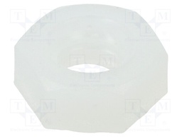 Nut; hexagonal; M4; 0.7; polyamide; natural