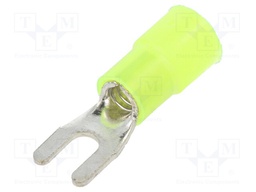 Tip: fork; M3,5; Ø: 3.7mm; 4÷6mm2; crimped; for cable; insulated