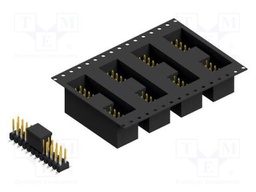 Connector: pin strips; pin header; male; PIN: 24; 2.54mm; SMT; 2x12