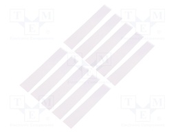 Cover for LED profiles; white; 2m; slide; FLAT8; 10pcs.