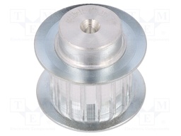 Belt pulley; AT5; W: 16mm; whell width: 27mm; Ø: 24.2mm; aluminium