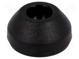Foot; Base dia: 24mm; polyamide; H: 12.4mm; Mount.hole diam: 10mm