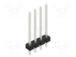 Connector: pin strips; pin header; male; PIN: 4; 2.54mm; THT; 1x4