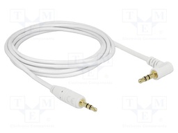 Cable; Jack 3.5mm 3pin plug,Jack 3.5mm 3pin angled plug; 2m