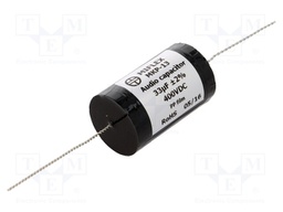 Capacitor: polypropylene; 33uF; 400VDC; ±2%; Ø35.9x67mm; -25÷85°C