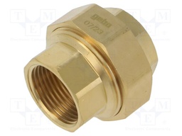 Conical,with seal,female-female; brass CW617N; Thread: G 1"; BR