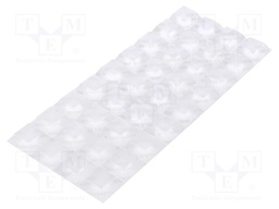 Self-adhesive foot; H: 7.6mm; transparent; polyurethane