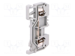Splice terminal: rail; 0.08÷1.5mm2; ways: 1; terminals: 2; grey