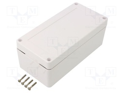 Enclosure: multipurpose; X: 80mm; Y: 160mm; Z: 60mm; ZP; ASA; white