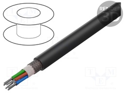 Wire: microphone cable; 2x18AWG; black; Cu,tinned; -30÷60°C; 600V