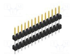 Connector: pin strips; pin header; male; PIN: 14; 2.54mm; THT; 1x14