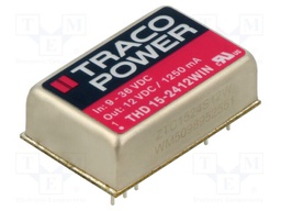 Converter: DC/DC; 15W; Uin: 9÷36V; 12VDC; Iout: 1250mA; DIP24; 14.4g