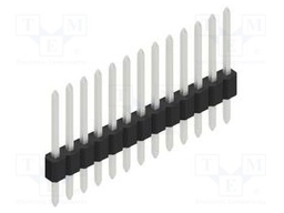 Connector: pin strips; pin header; male; PIN: 13; 1.27mm; THT; 1x13