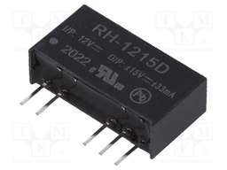 Converter: DC/DC; 1W; Uin: 10.8÷13.2V; Uout: 15VDC; Uout2: -15VDC