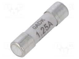 Fuse: fuse; time-lag; 1.25A; 500VAC; ceramic,cylindrical; 5x20mm