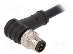 Connector: M8; male; PIN: 5; angled; with strain relief,with lead