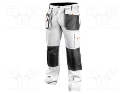 Dungarees; Size: 52,L; white-black; HD; 267g/m2
